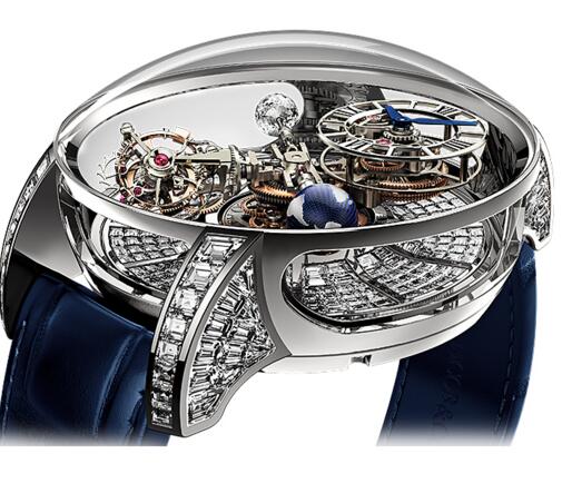 Review Jacob & Co ASTRONOMIA TOURBILLON RANGE BAGUETTE 750.800.30.BD.BD.1BD Replica watch